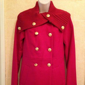 Green Envy Womens Pink Pea Coat